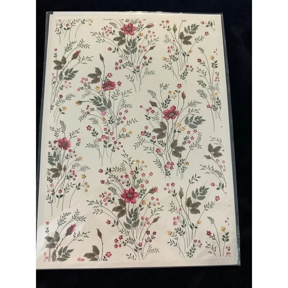 New Sealed Dress My Craft Transfer Me Vintage Floral #6 Flower Floral Dip In H2O